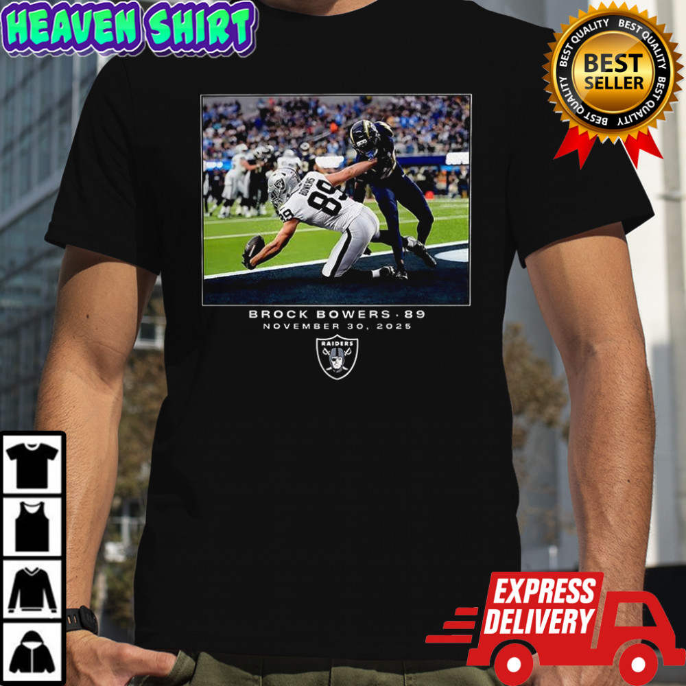Brock Bowers number 89 Las Vegas Raiders NFL week 13 2025 moment shirt