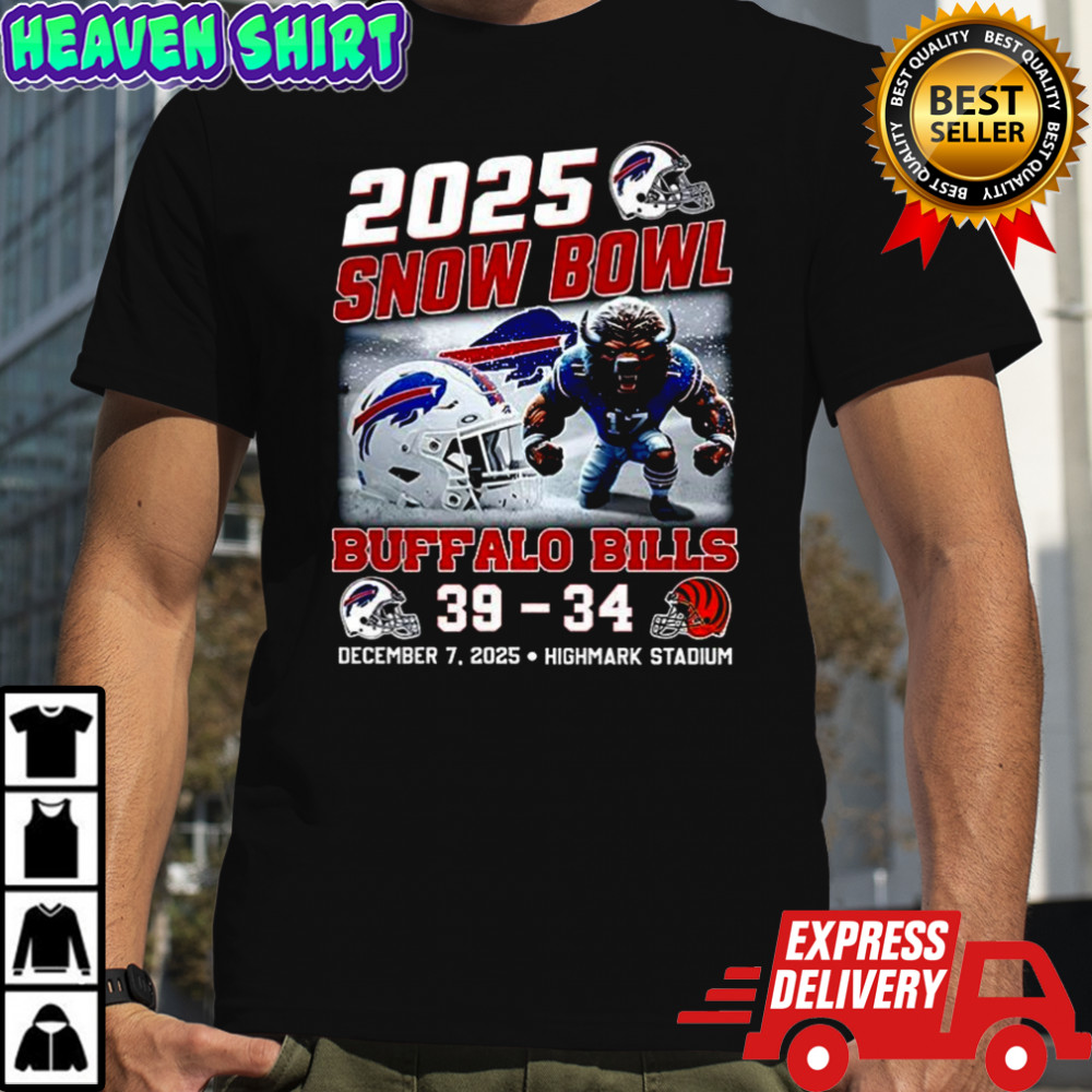 Buffalo Bills vs Cincinnati Bengals 2025 Snow Bowl mascot shirt