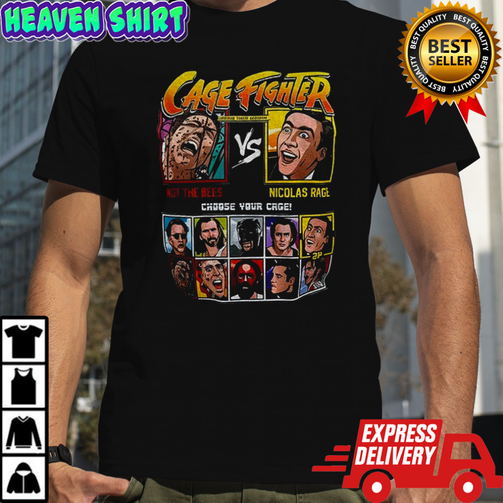Cage Fighter Nicolas Cage Retro Gaming Movie shirt