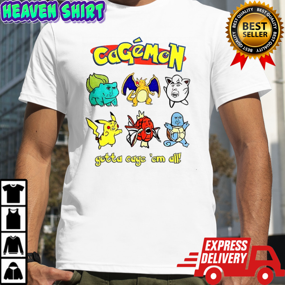 Cagémon Gotta Cage ‘Em All Nicholas Cage shirt