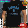 Cale Makar Colorado Avalanche ice hockey name and number 8 shirt
