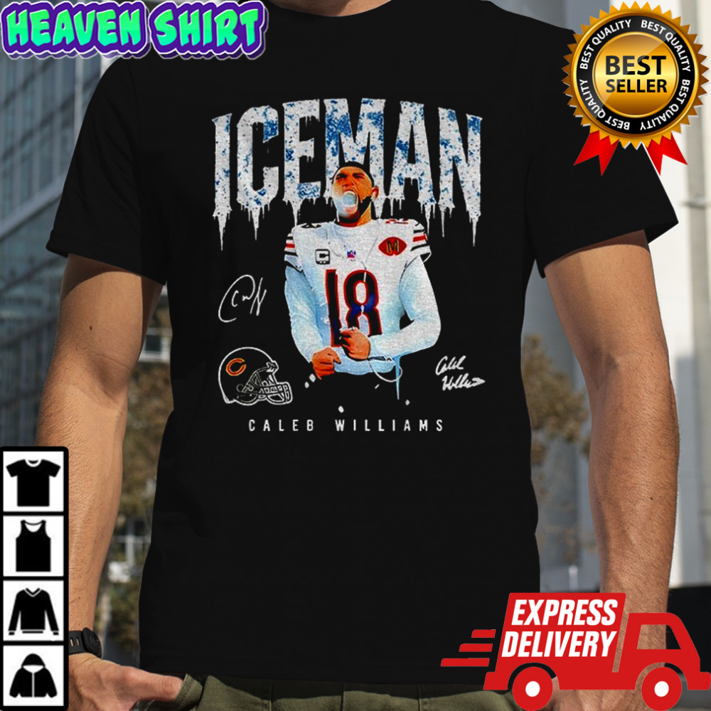 Caleb Williams Iceman 18 scream Chicago Bears Football 2025 signature shirt
