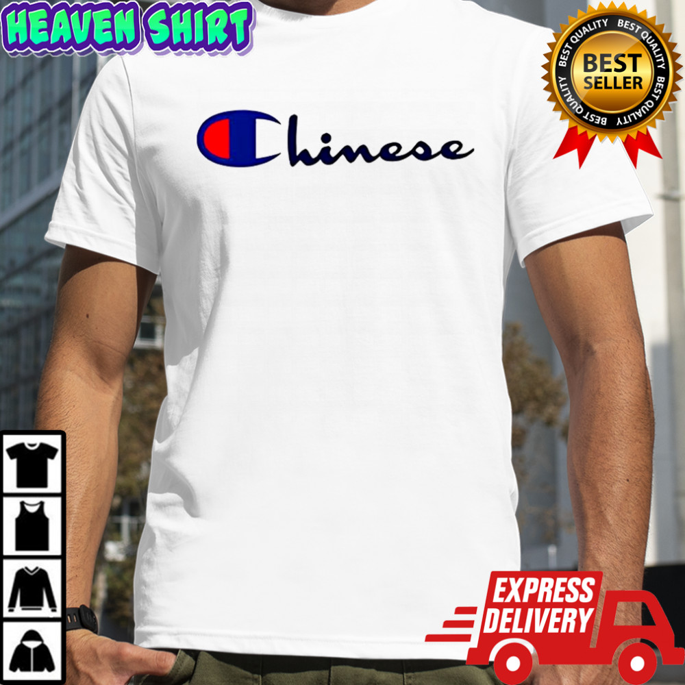 Chinese Champs logo parody shirt