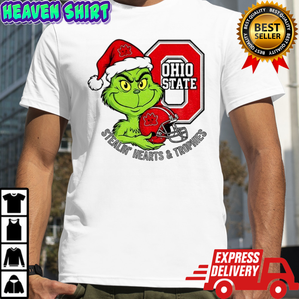 Christmas Grinch-Inspired Ohio State stealin’ hearts trophies shirt