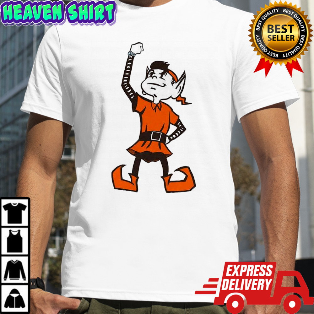 Cleveland Browns Brownie the Elf wrist up mascot shirt