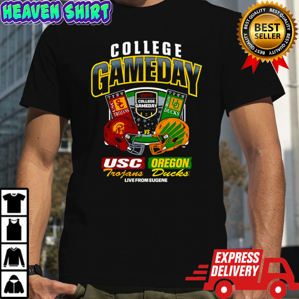 College GameDay USC vs. Oregon Ticket Live from Eugene helmet shirt