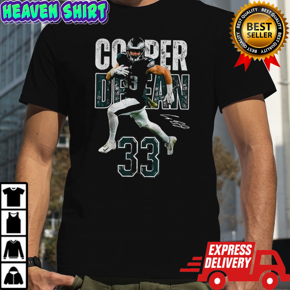 Cooper Dejean 33 Philadelphia Eagles Football signature shirt