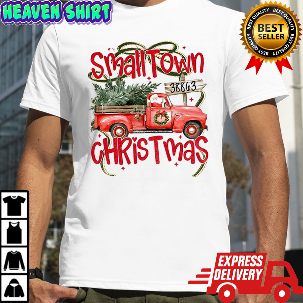 Coquette Christmas tree truck Small Town Christmas 2025 shirt