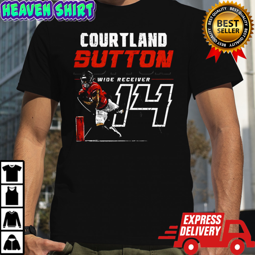 Courtland Sutton Denver Broncos football wide receiver player name and number 14 shirt