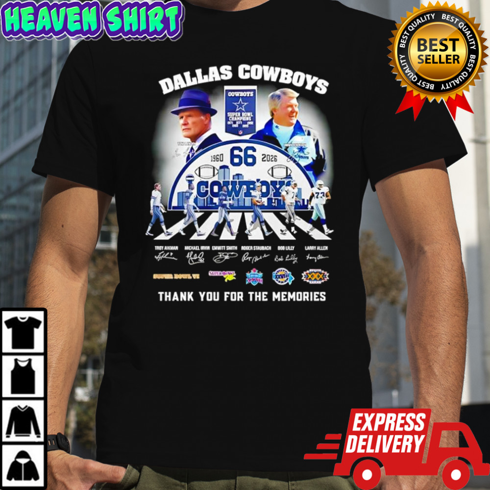 Dallas Cowboys 66 season thank you for the memories signatures shirt
