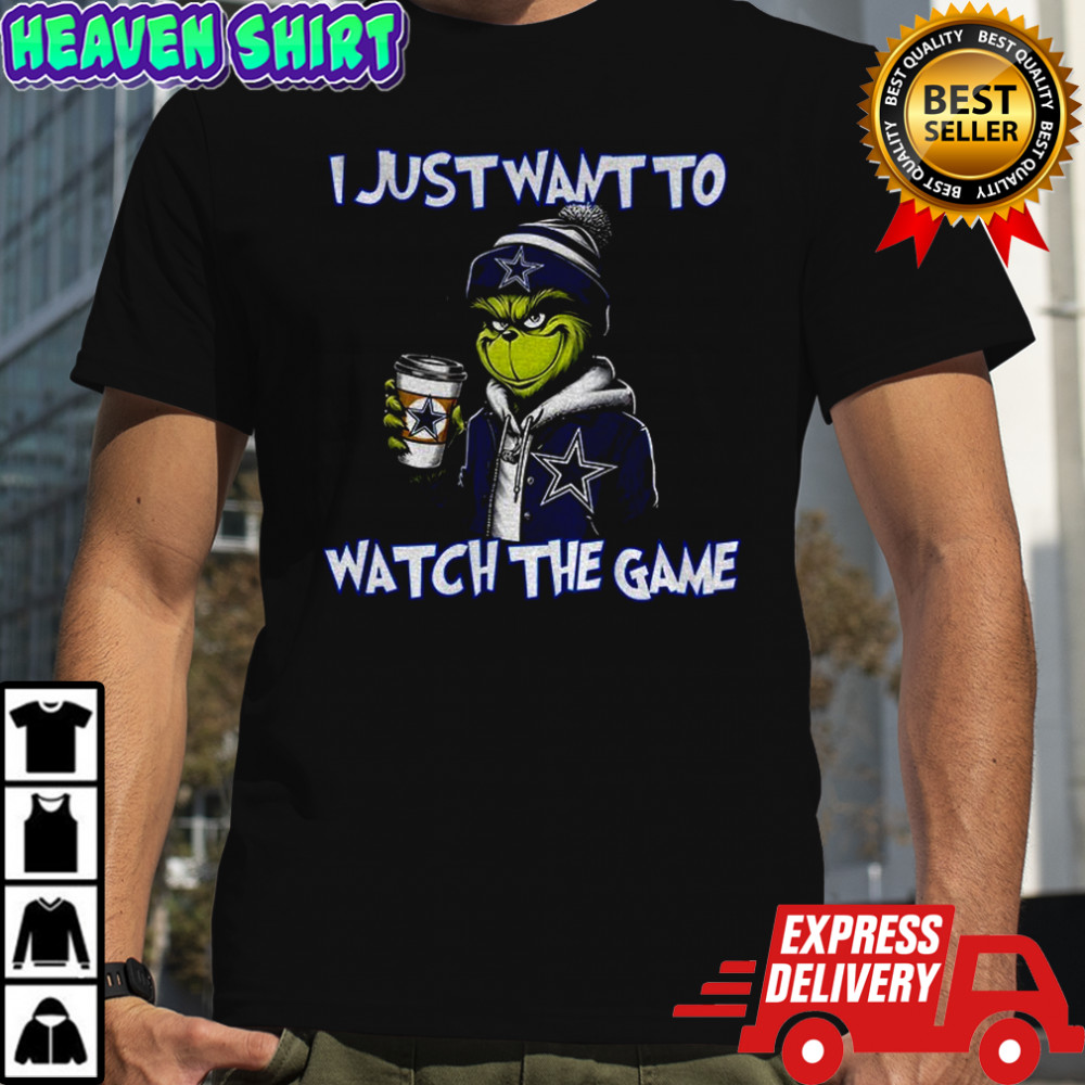 Dallas Cowboys Grinch I just want to watch the game Christmas shirt