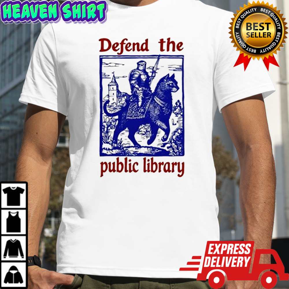 Defend the public library graphic shirt