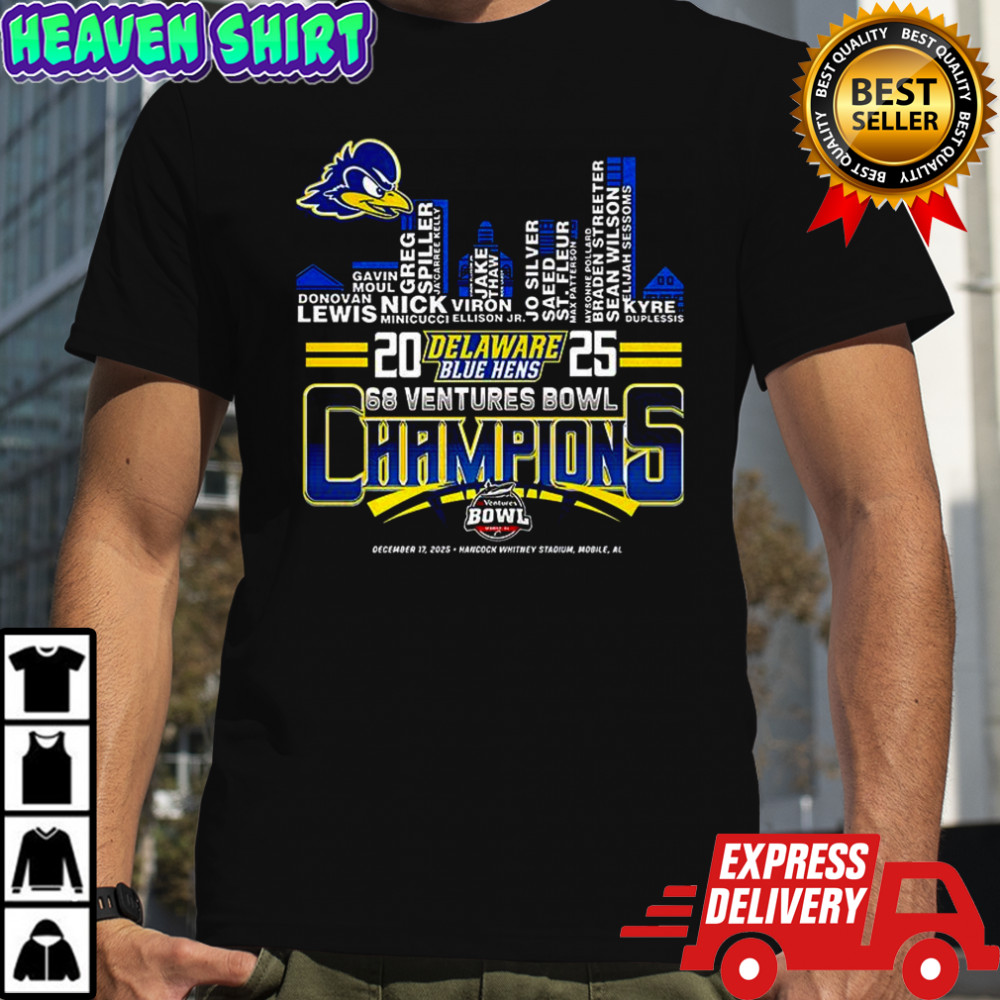 Delaware Blue Hens 2025 68 Ventures Bowl Champions City Skyline shirt