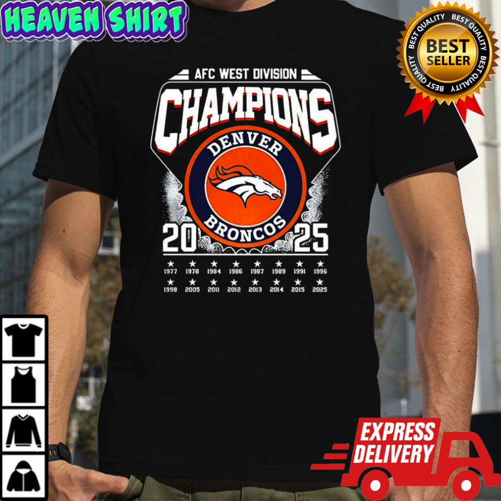 Denver Broncos AFC West Division Champions 2025 logo shirt