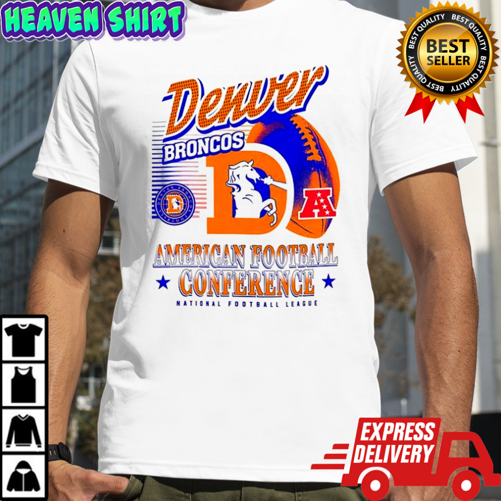 Denver Broncos NFL American football conference logo ball retro shirt
