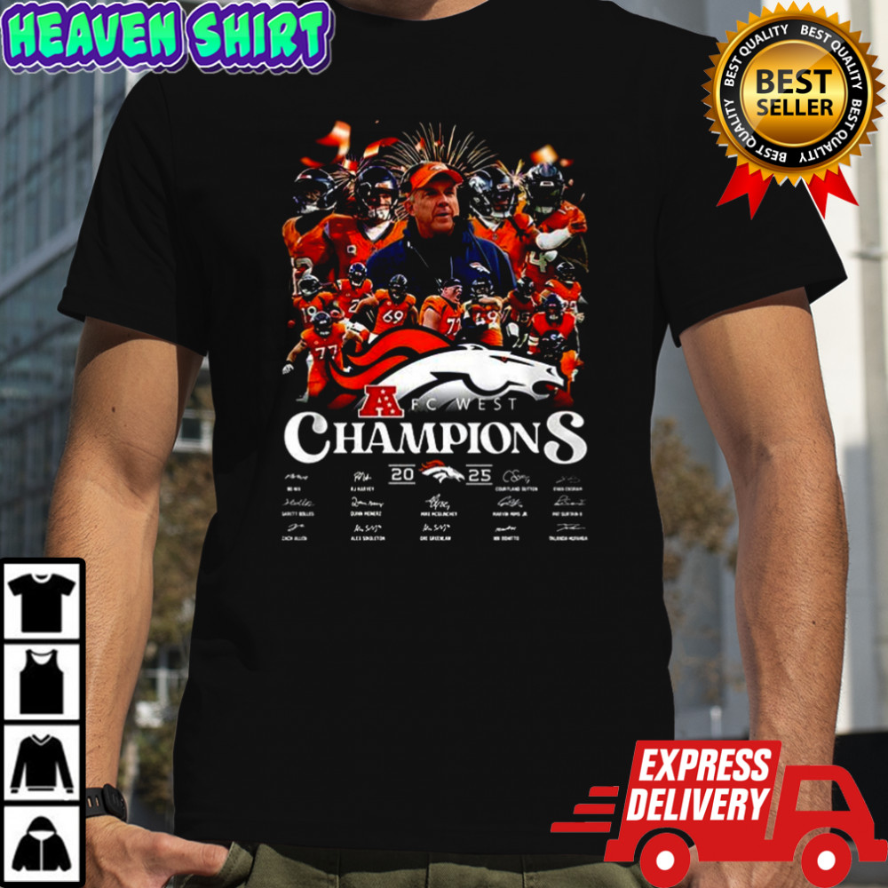 Denver Broncos teams 2025 AFC West Champions shirt