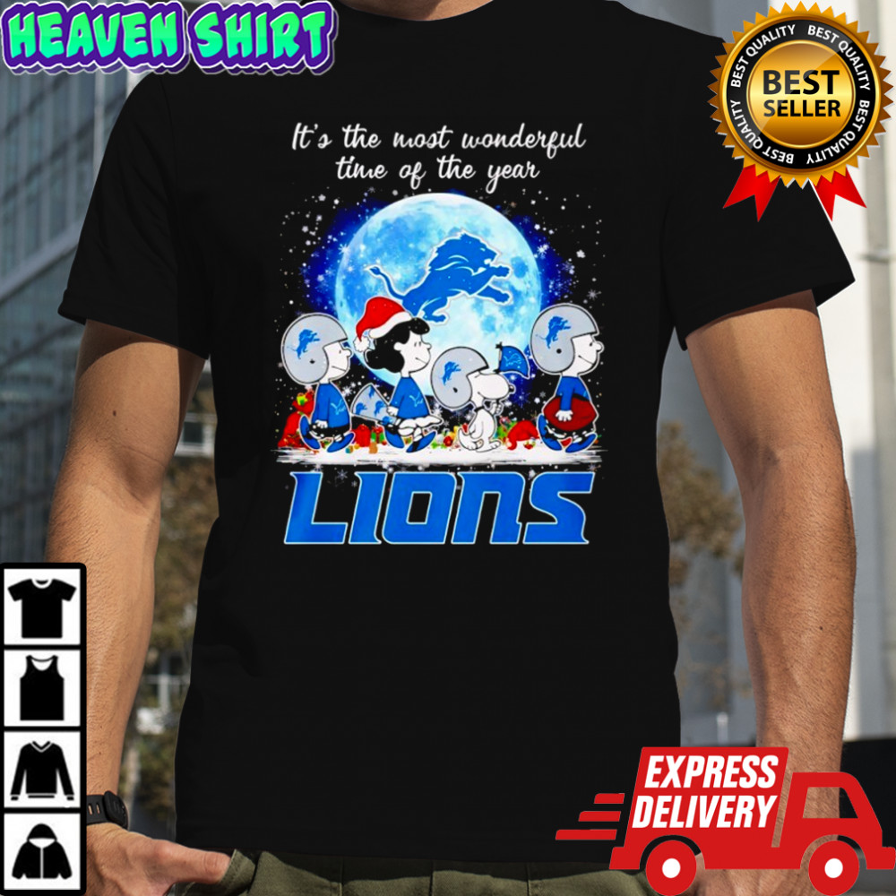 Detroit Lions x Snoopy Peanuts Christmas It’s the most wonderful time of the year shirt