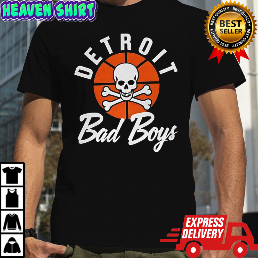 Detroit Pistons basketball Detroit Bad Boys curved logo shirt