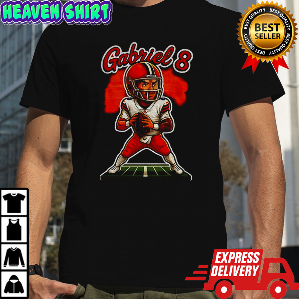 Dillon Gabriel 8 Cleveland Browns Football caricature 2025 NFL shirt