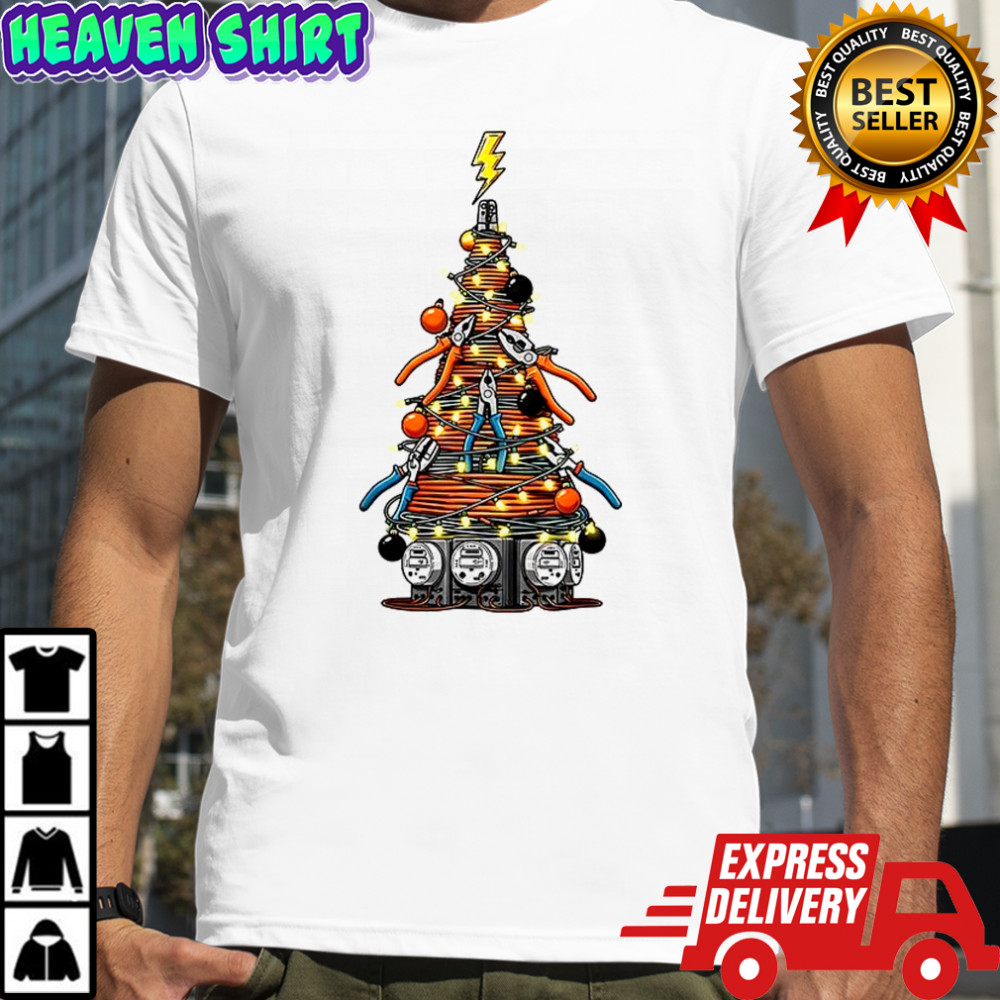 Electrician Christmas tree shirt