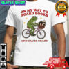 Frog Riding Bicycle On Way To Hoard Books And Cause Chaos Shirt