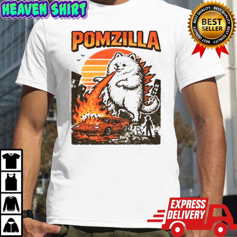 Funny Pomeranian Godzilla shirt
