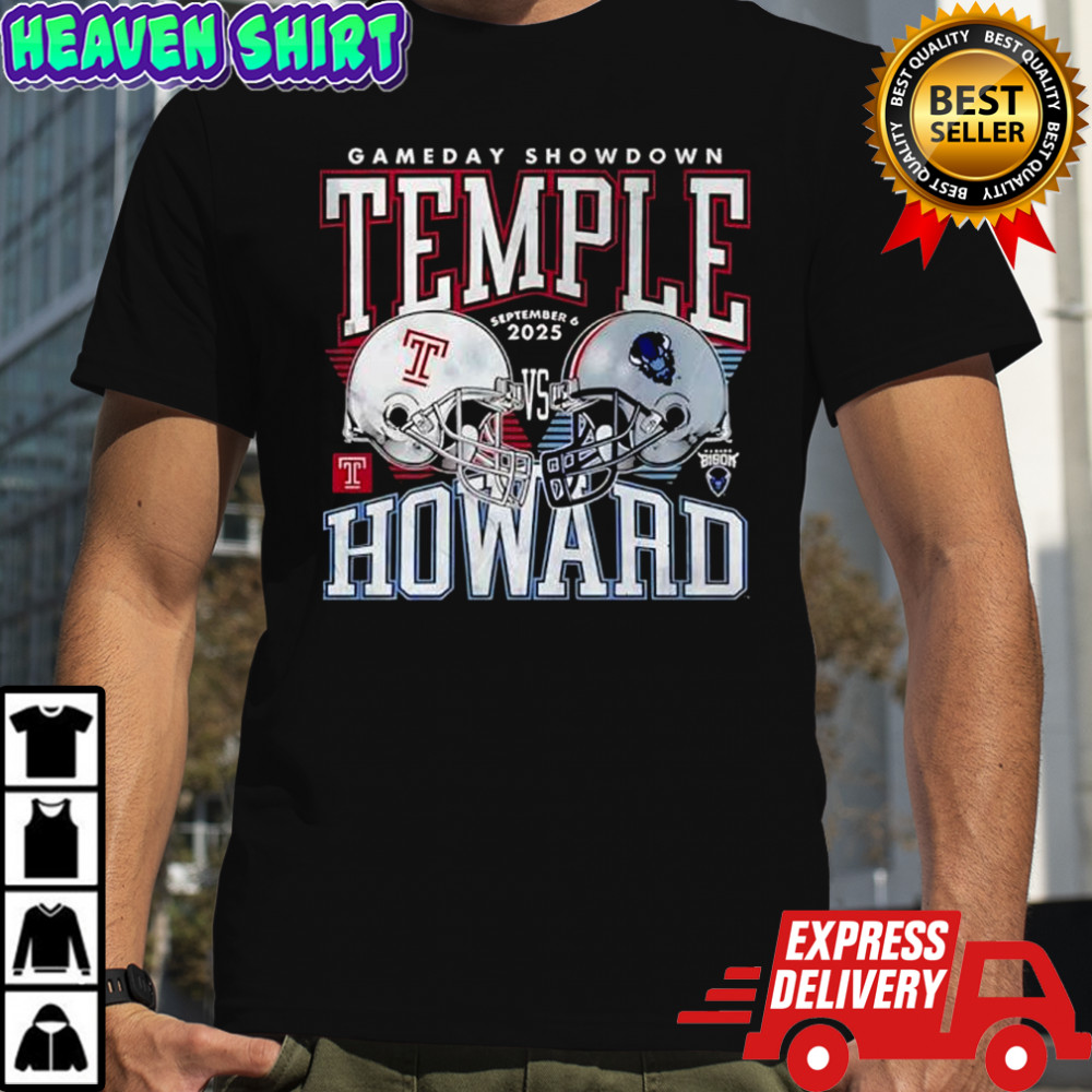 Gameday Showdown Temple Owls Howard Bison football 2025 shirt
