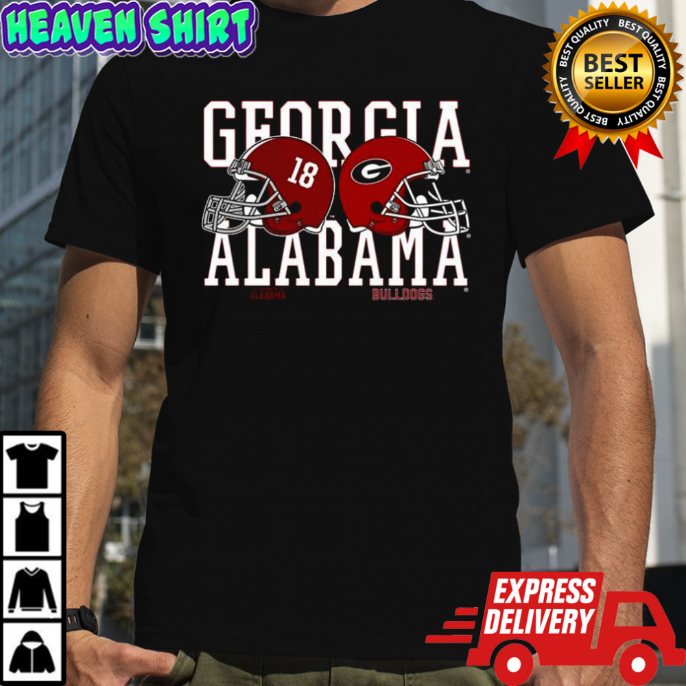 Georgia Bulldogs and the Alabama Crimson Tide football helmet shirt