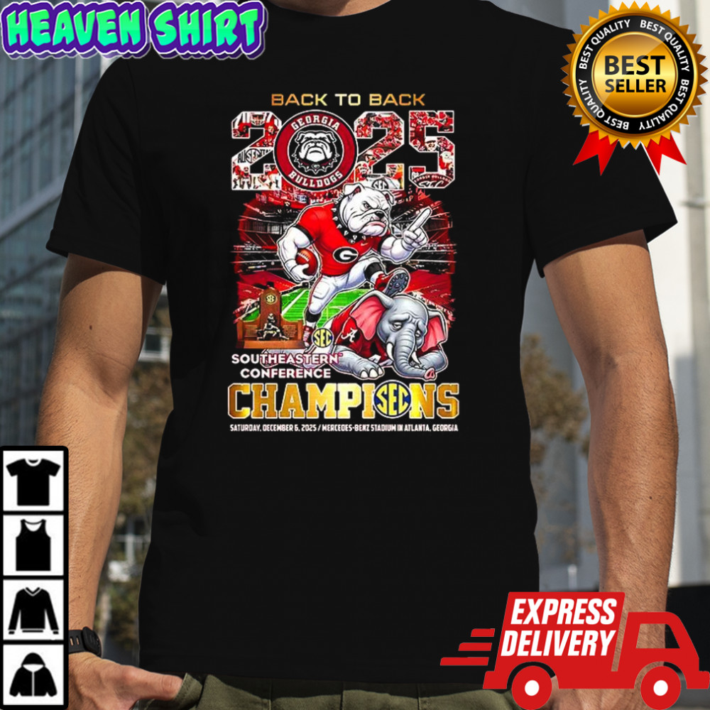 Georgia Bulldogs beat Alabama Crimson Tide SEC Champions 2025 Back2Back Victory mascot shirt