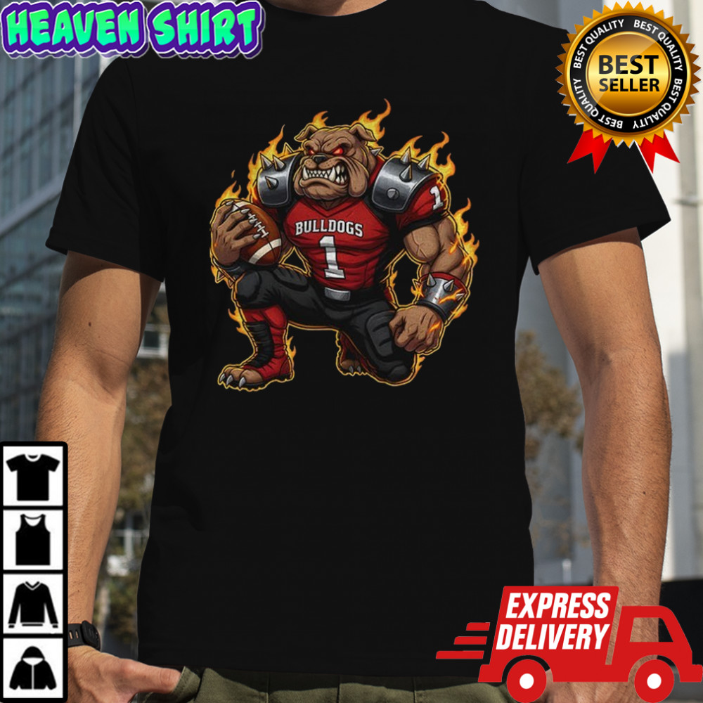 Georgia Bulldogs Fiery Mascot shirt