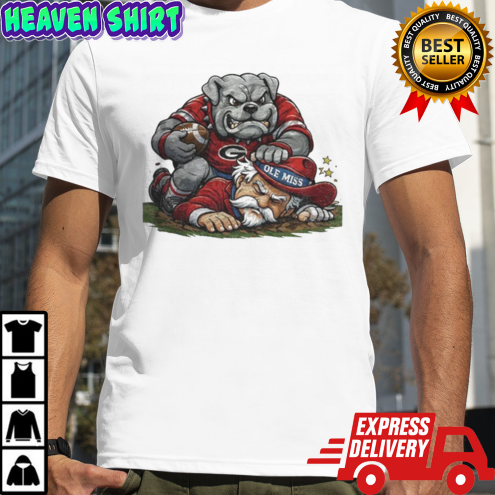 Georgia Bulldogs vs. Ole Miss Rebels Playoffs Retro Rivalries Football Artwork shirt