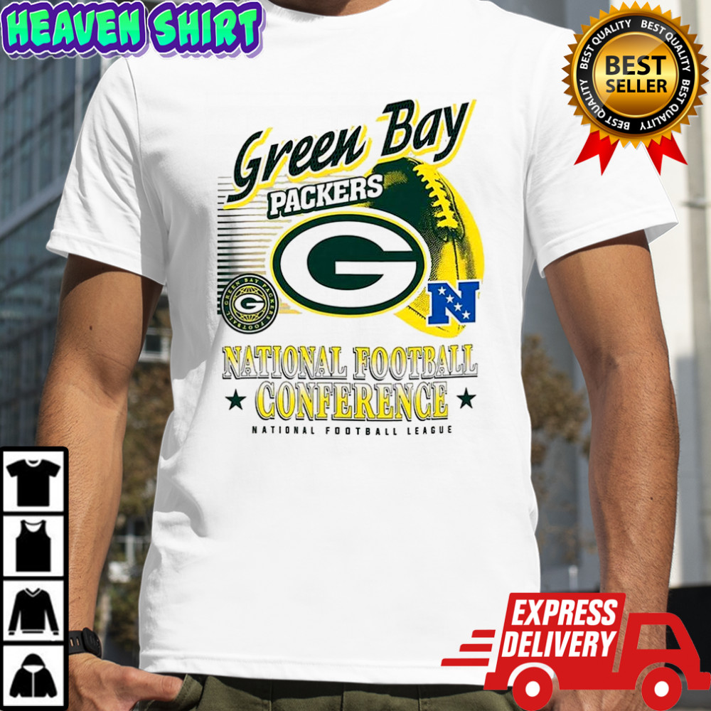 Green Bay Packers NFL American football conference logo ball retro shirt
