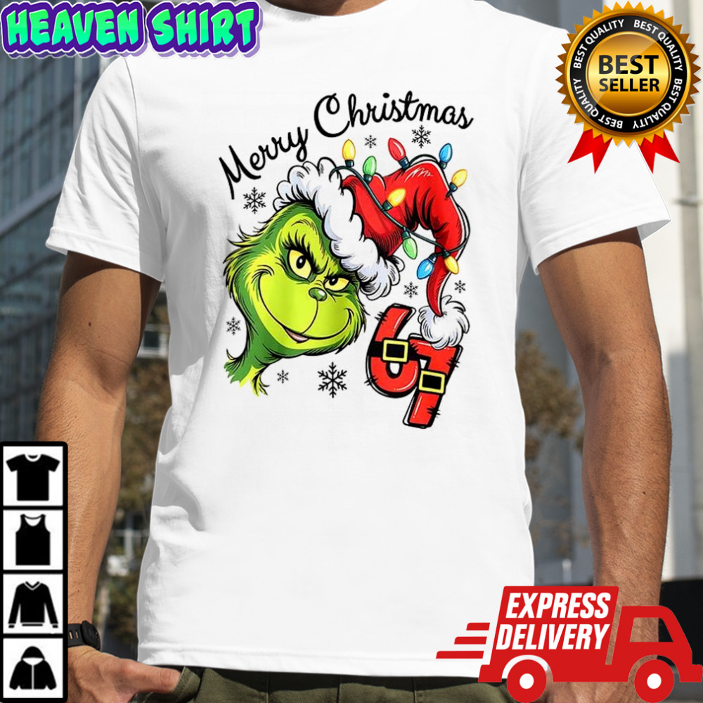 Grinch 6 7 Six Seven Merry Christmas shirt