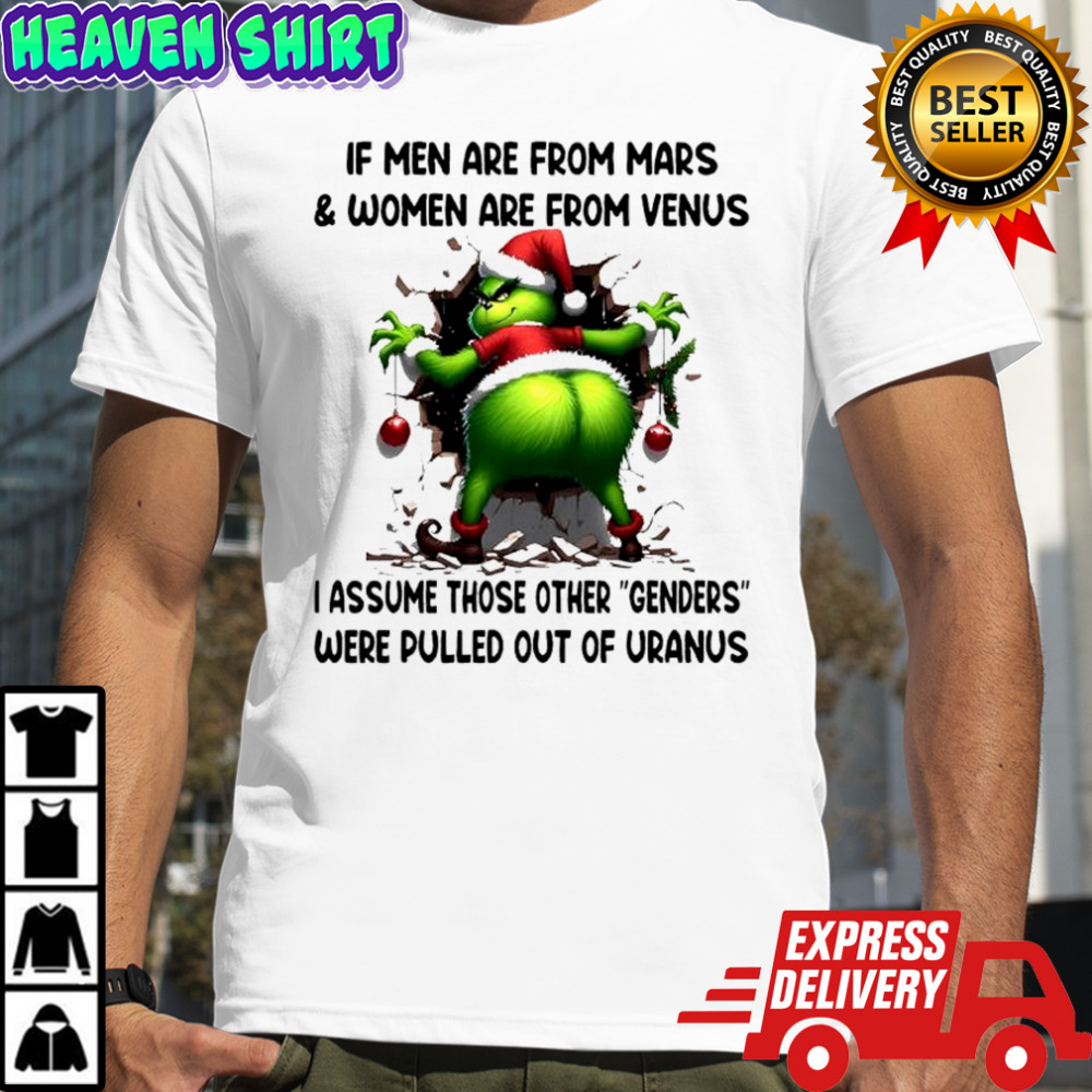 Grinch if men are from mars & women are from venus i assume those other genders were pulled out of uranus shirt