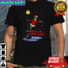 Grinch stealing in the snow cartoon Christmas shirt