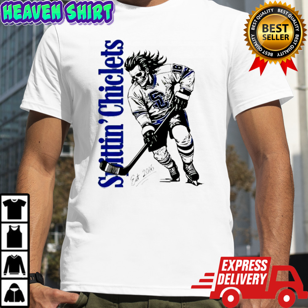 Hockey Spittin Chiclets Skullet Vertical Shirt
