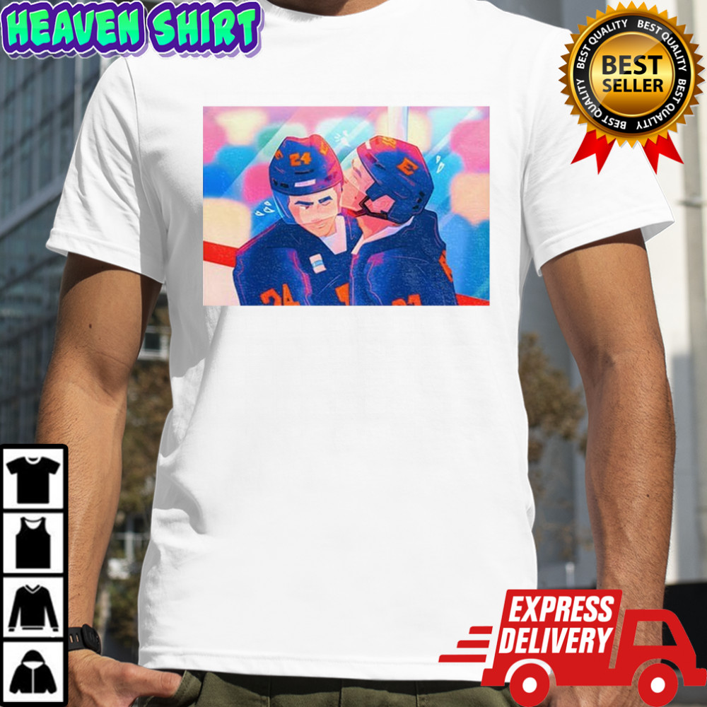 Hollanov Ilya Rozanov kissing Shane Hollander Hockey art shirt