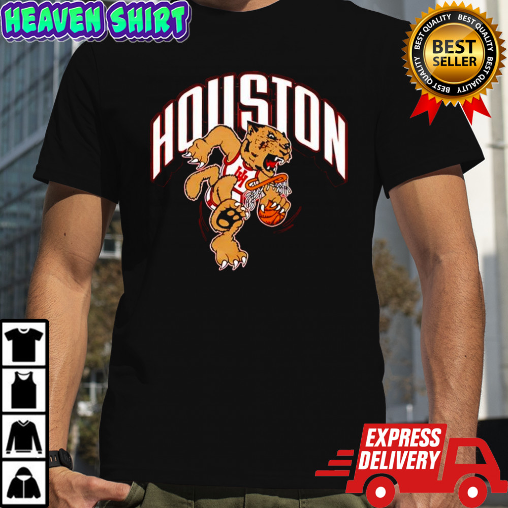 Houston Cougars basketball graphic mascot shirt
