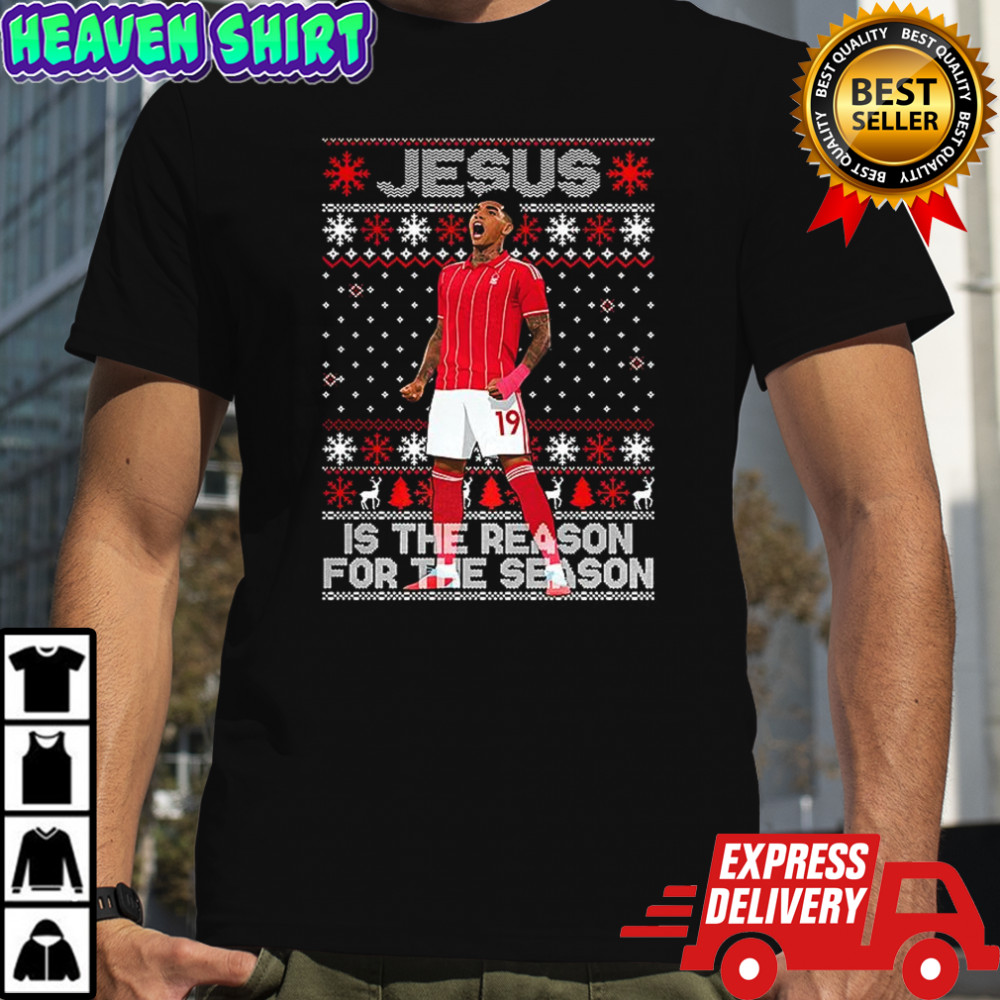 Igor Jesus is the reason for the season Nottingham Forest ugly Christmas shirt