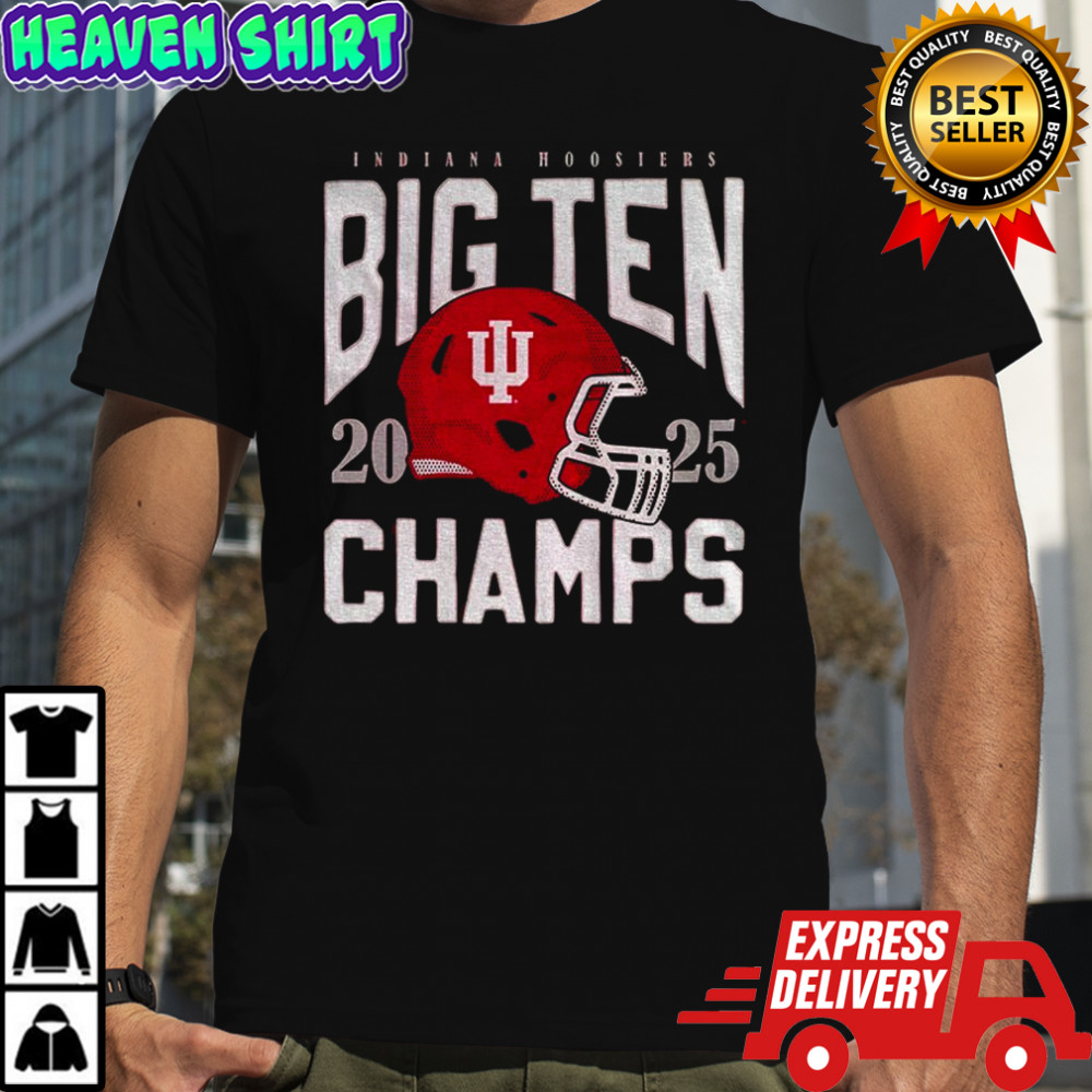 Indiana Hoosiers 2025 Big Ten Football Champs helmet shirt