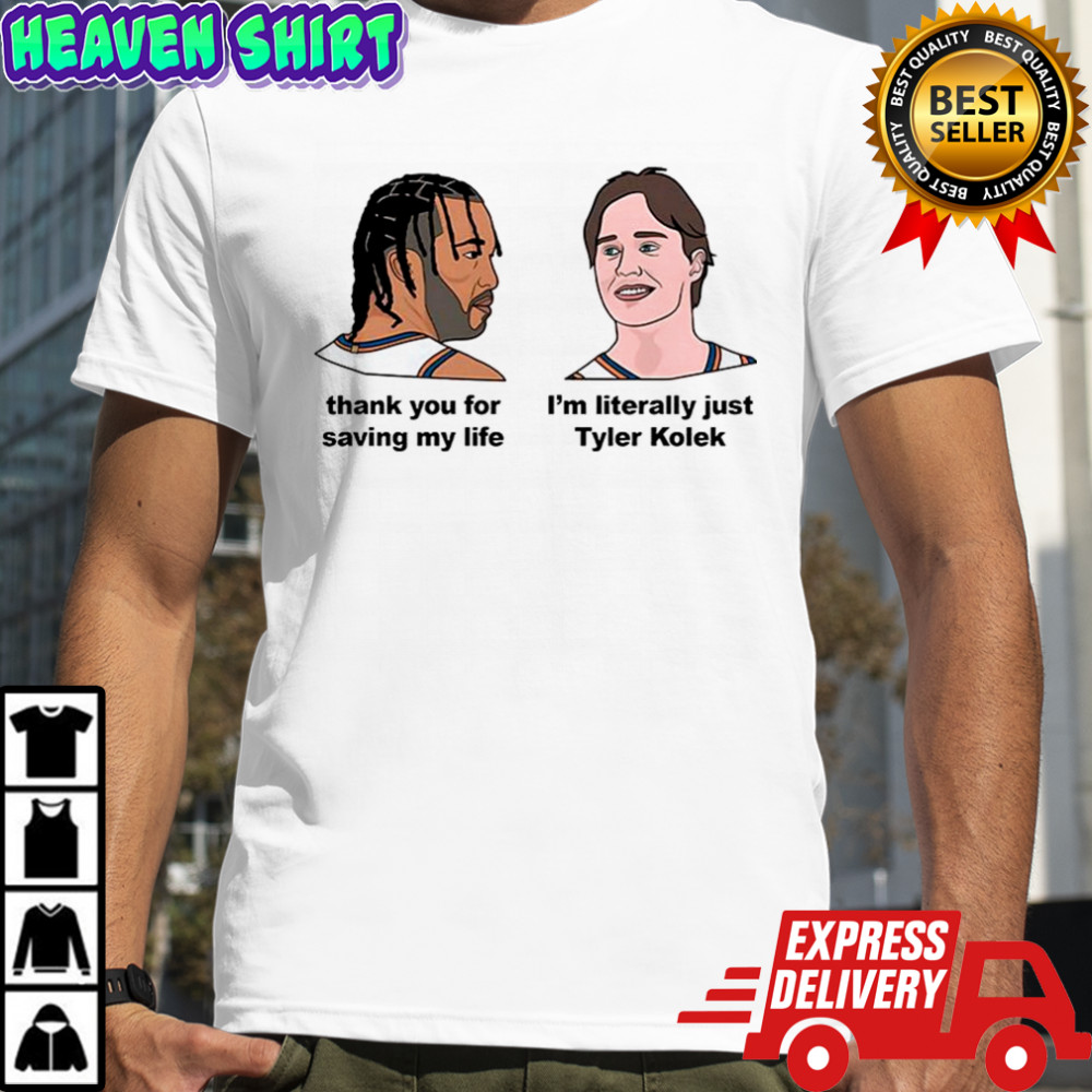 Jalen Brunson and Tyler Kolek New York Knicks NBA Savior Kolek shirt