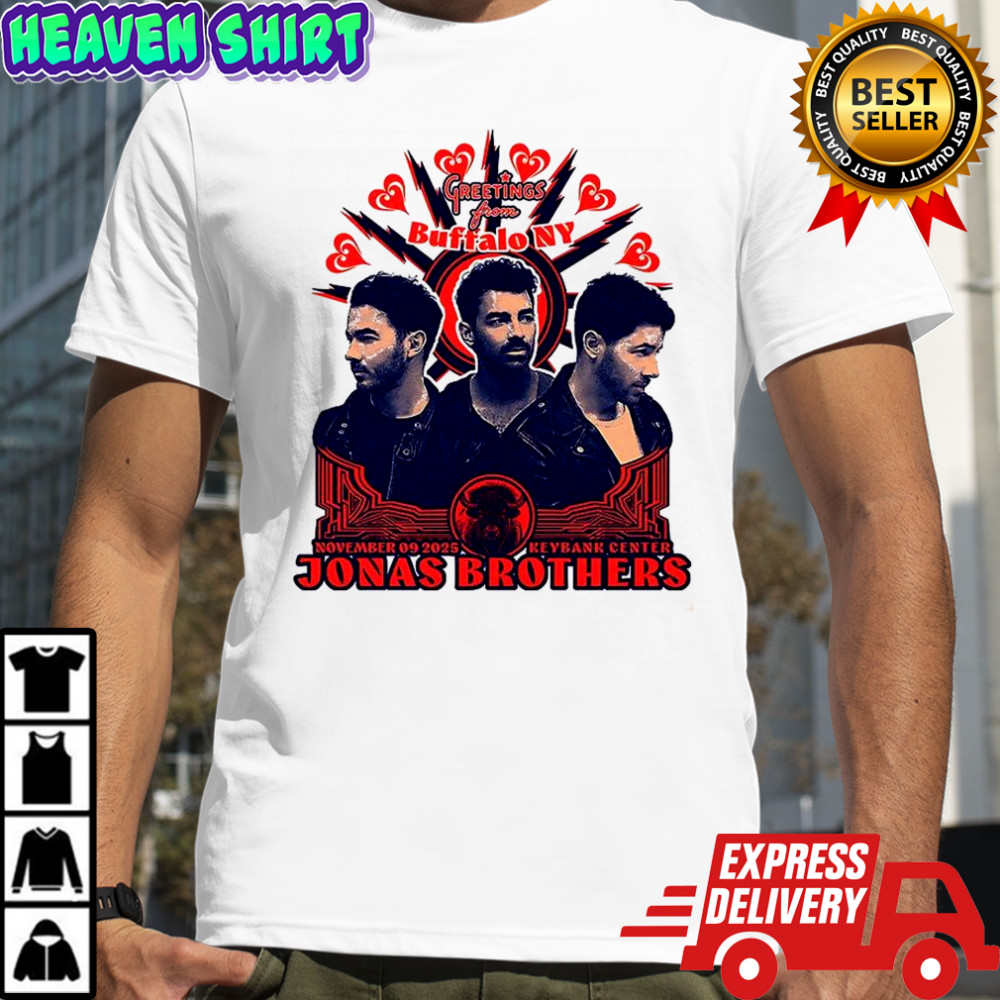 Jonas greetings from your hometown Buffalo NY Keybank center 2025 shirt