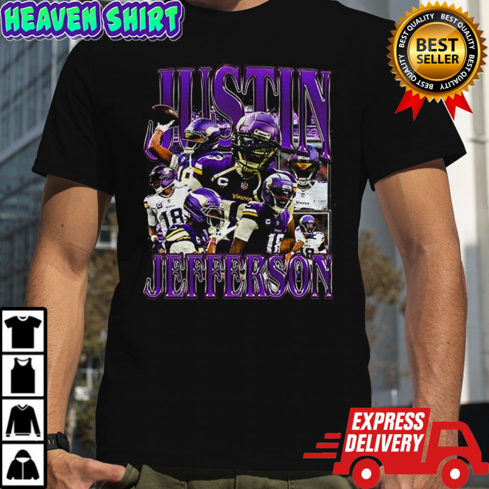 Justin Jefferson 18 Minnesota Vikings NFL Football graphic shirt