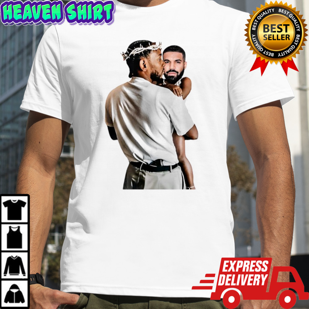 Kendrick Lamar Holding Baby Drake shirt