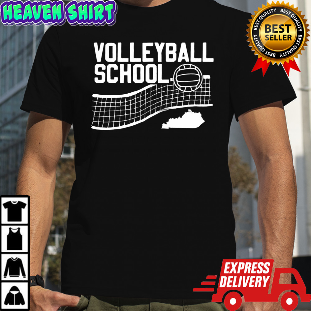 Kentucky the volleyball school ball and net logo shirt