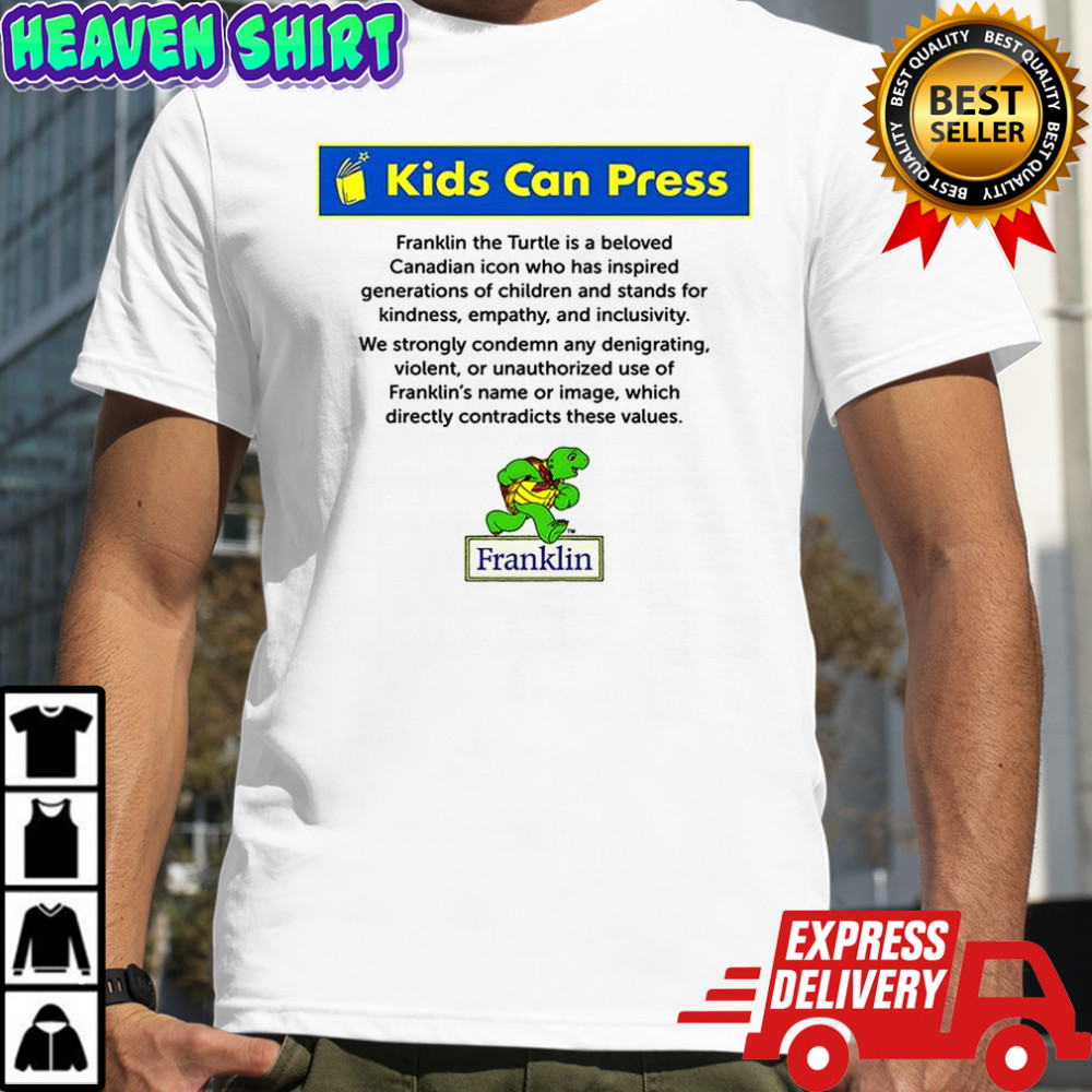 Kids can press Turtle Franklin shirt