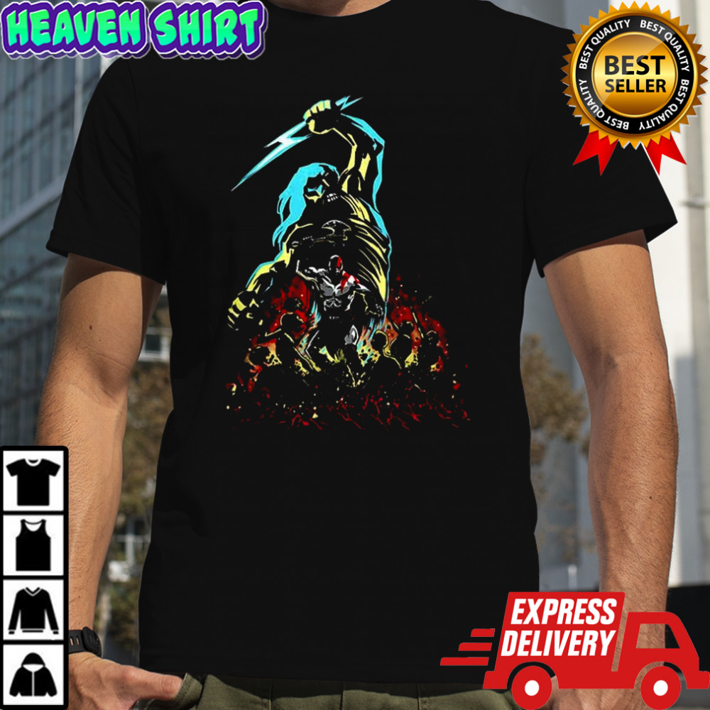 Kratos vs Zeus and the undead God of War shirt