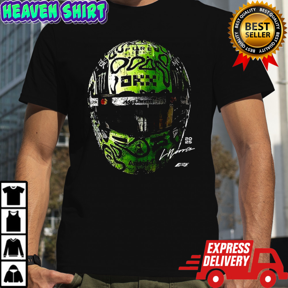 Lando McLaren F1 2025 helmet signature shirt