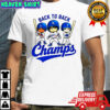 Los Angles Dodgers Baseball Back to Back Champs cartoon shirt