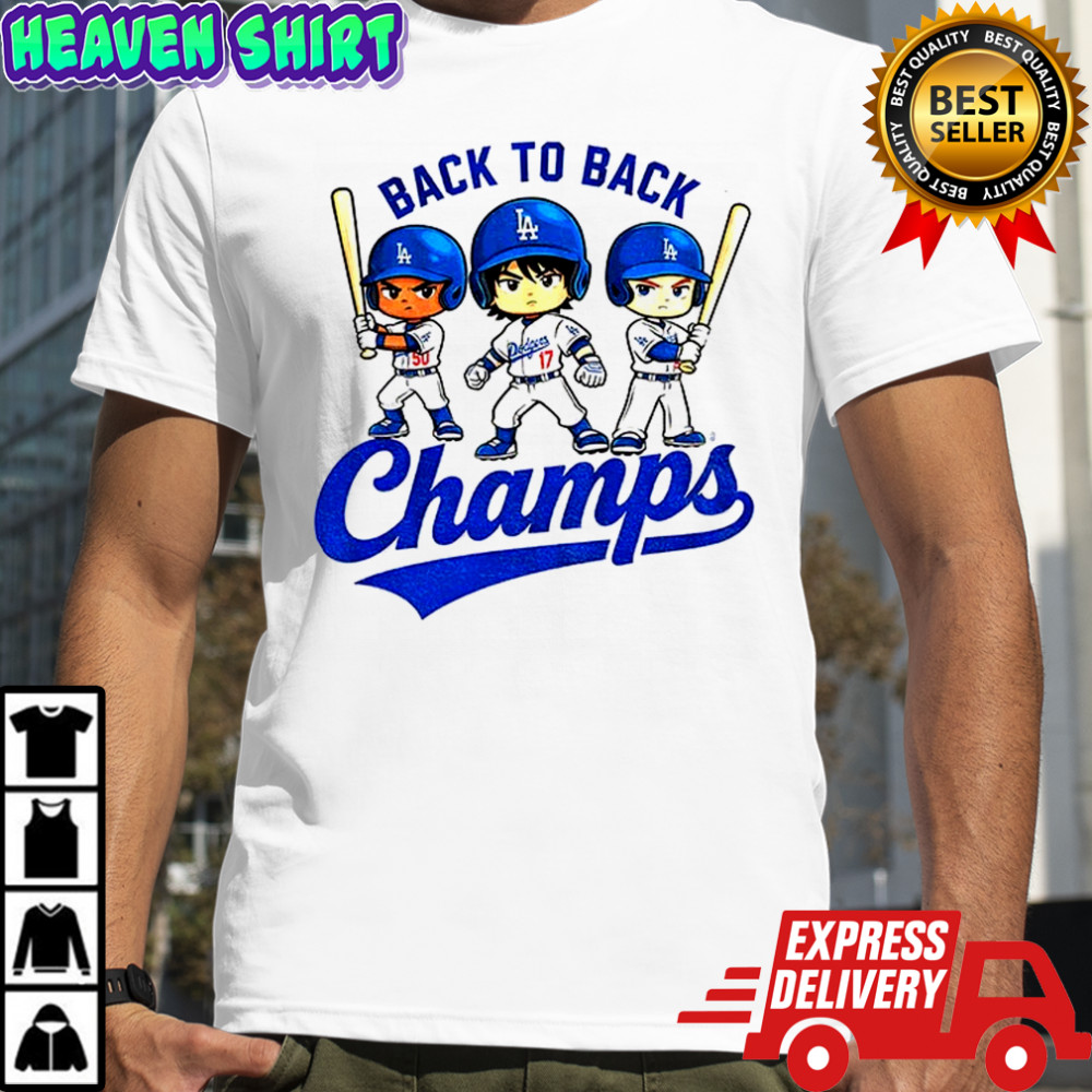 Los Angles Dodgers Baseball Back to Back Champs cartoon shirt